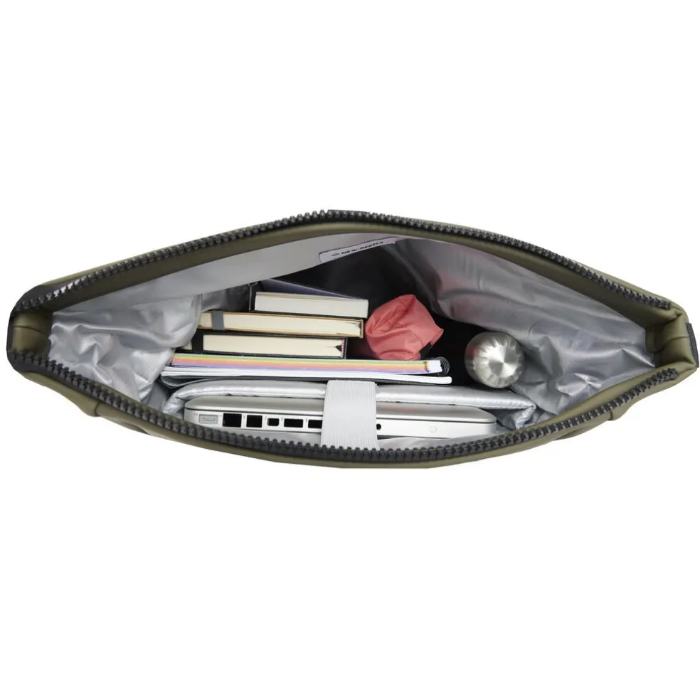 New Rebels Bowie New York Olivgrün 21L Rucksack Rolltop Reflektion Wasserabweisend Laptop 15.6"