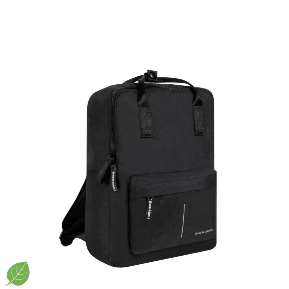 New Rebels Boyan Chicago Schwarz 9L Rucksack Recyceltes Nylon