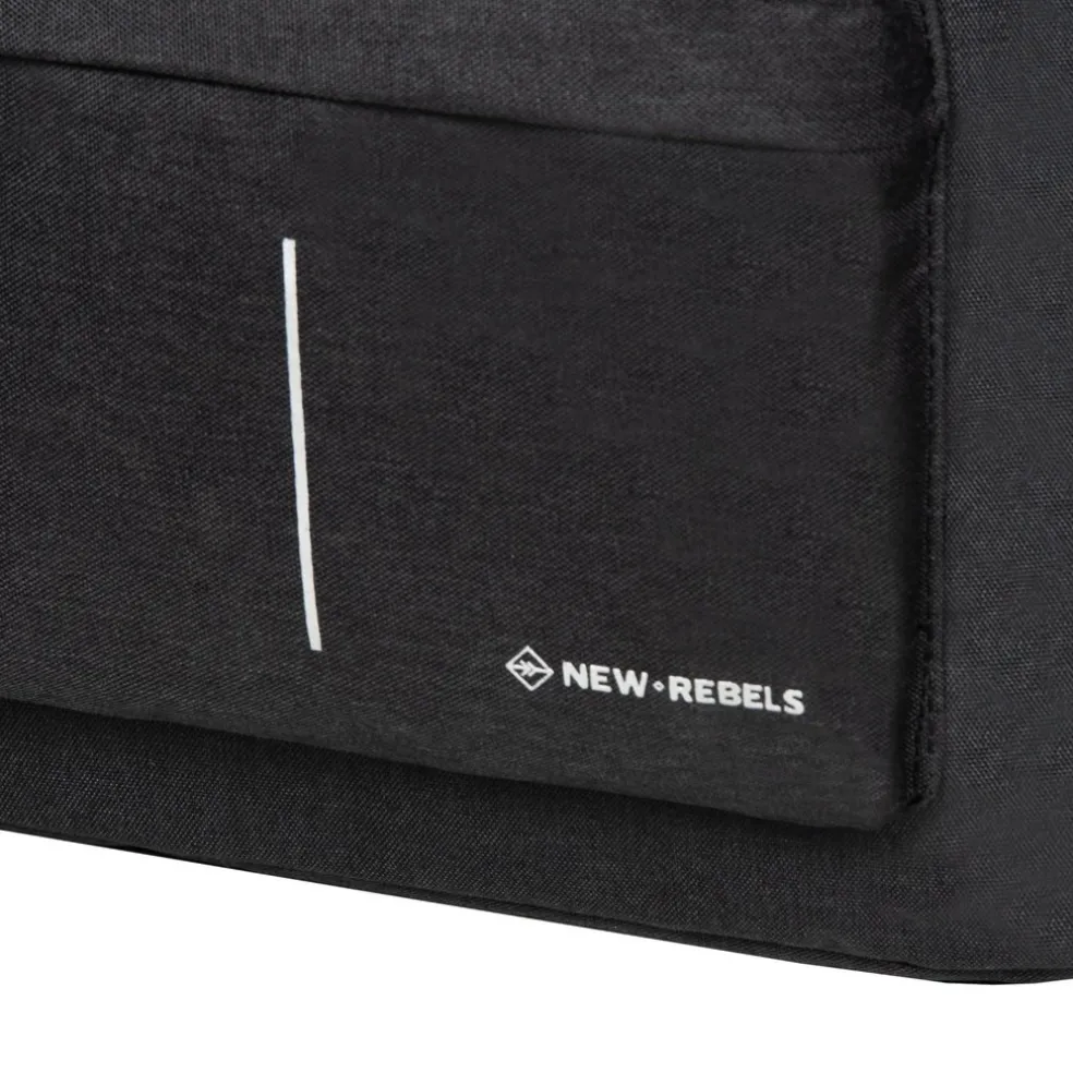 New Rebels Boyan Chicago Schwarz 9L Rucksack Recyceltes Nylon