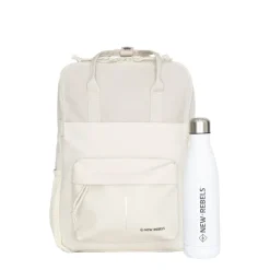 New Rebels Bruce Chicago Beige 17L Rucksack Wasserabweisend Laptop 14