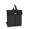 New Rebels Bruce Los Angeles Schwarz 7L Rolltop Rucksack Wasserabweisend