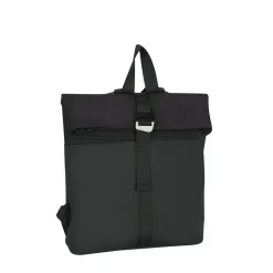 New Rebels Bruce Los Angeles Schwarz 7L Rolltop Rucksack Wasserabweisend