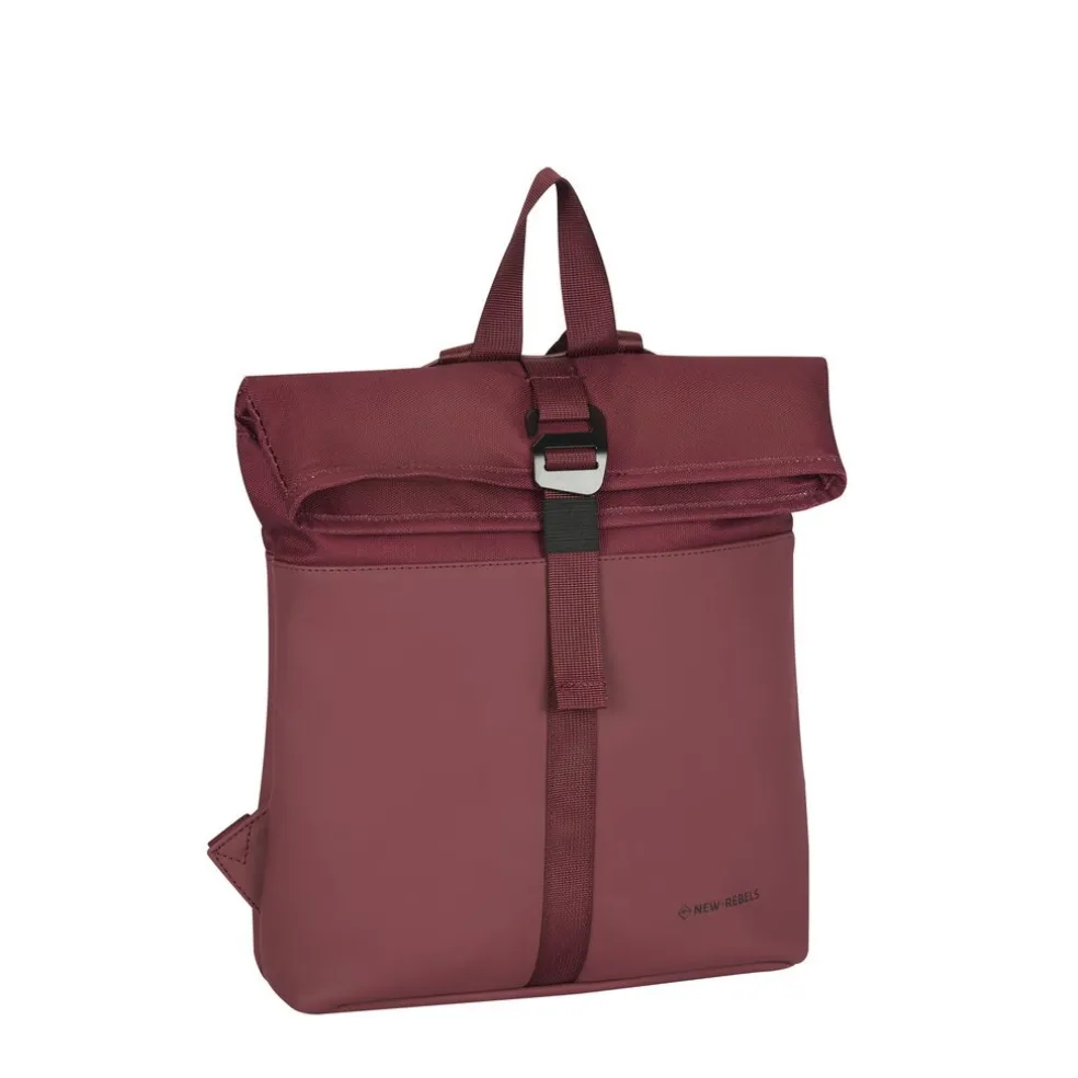 New Rebels Bruce Los Angeles Burgundy 7L Rolltop Rucksack Wasserabweisend