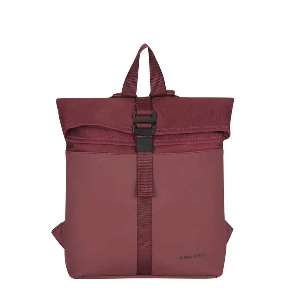 New Rebels Bruce Los Angeles Burgundy 7L Rolltop Rucksack Wasserabweisend