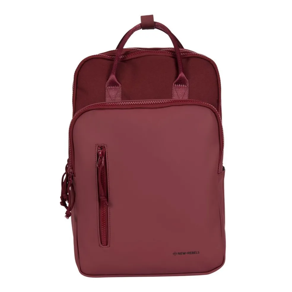 New Rebels Bruce Milwaukee Burgundy 18L Rucksack Wasserabweisend Laptop 15.6"