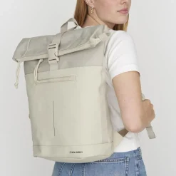 New Rebels Bruce New York Beige 21L Rolltop Rucksack Wasserabweisend Laptop 15.6"