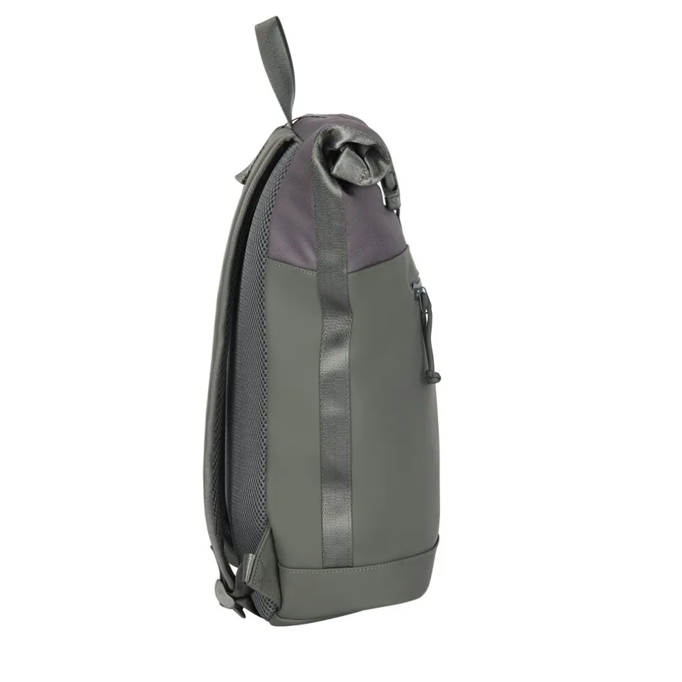New Rebels Bruce New York Anthrazit 21L Rolltop Rucksack Wasserabweisend Laptop 15.6"