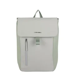 New Rebels Ceres Dothan Lime Hellgrau 15L Rucksack mit Klappe Wasserabweisend Laptop 15.6