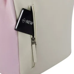 New Rebels Ceres Dothan Rosa Beige 15L Rucksack mit Klappe Wasserabweisend Laptop 15.6