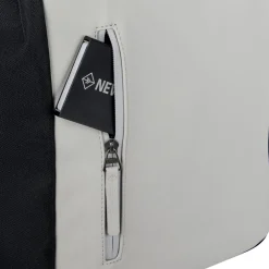 New Rebels Ceres Dothan Schwarz Hellgrau 15L Rucksack mit Klappe Wasserabweisend Laptop 15.6
