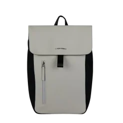 New Rebels Ceres Dothan Schwarz Hellgrau 15L Rucksack mit Klappe Wasserabweisend Laptop 15.6