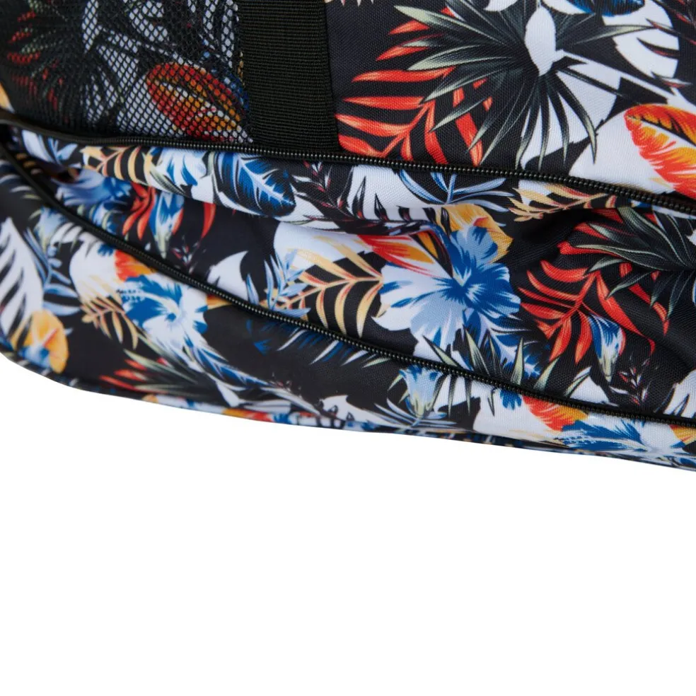 New Rebels Cranford Newark Flower Roll-Up Reisetasche mit 2 Rollen - 110L erweiterbare Tasche mit Griffen und Reißverschluss - leicht