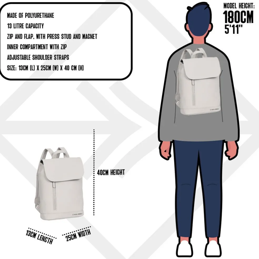 New Rebels Daley Washington Beige 10L Rucksack Wasserabweisend