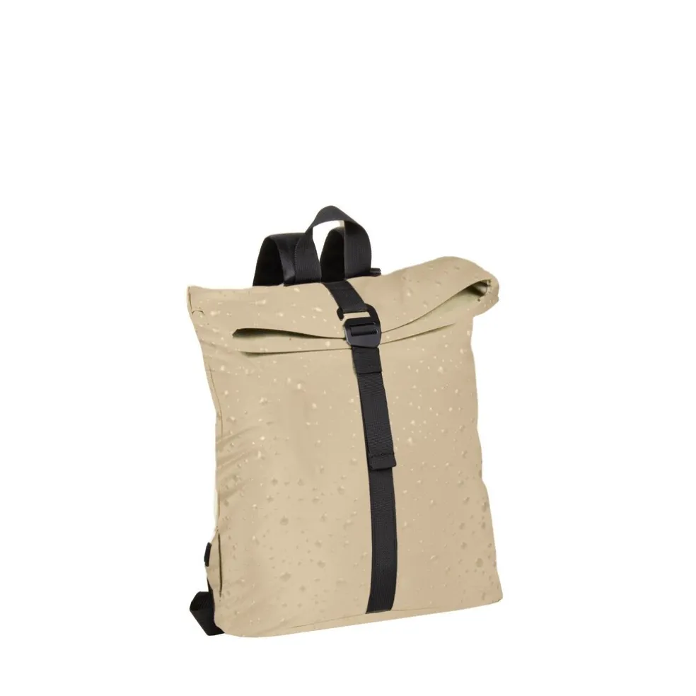 New Rebels Droplets Los Angeles Beige 7L Rolltop Rucksack Wasserabweisend