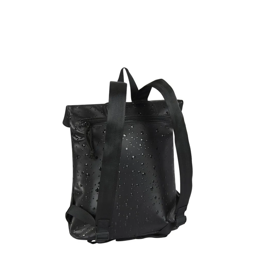 New Rebels Droplets Los Angeles Wasserabweisender Rucksack – 7l Rolltop – Modische Tasche Für Jedes Abenteuer – Wasserabweisender Rucksack Unisex - Black