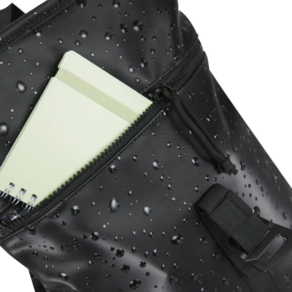 New Rebels Droplets Los Angeles Wasserabweisender Rucksack – 7l Rolltop – Modische Tasche Für Jedes Abenteuer – Wasserabweisender Rucksack Unisex - Black