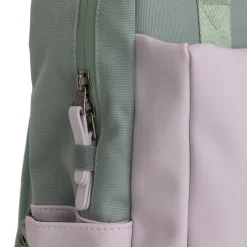 New Rebels Ferron Miami Rucksack 9L Wasserabweisender Laptop Rucksack 13 Zoll für Arbeit und Schule aus PU Nylon Bequem Lila
