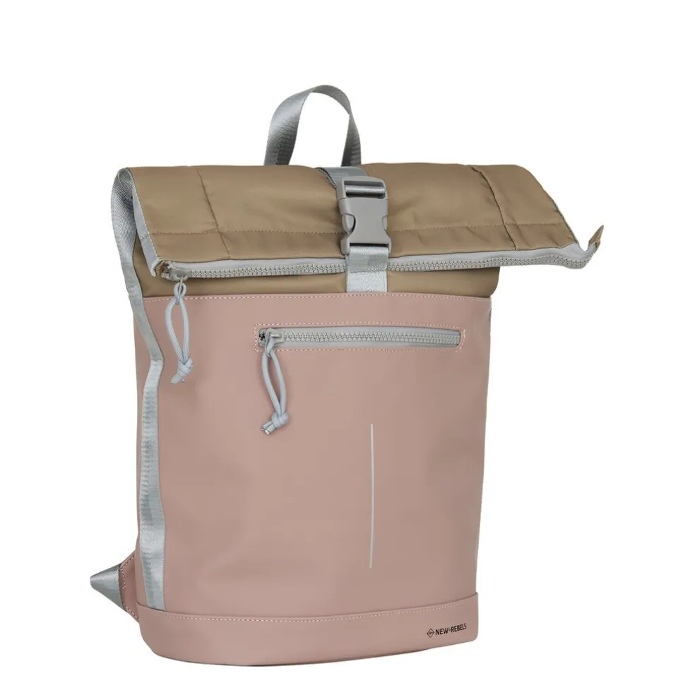 New Rebels Ferron New York Rolltop Rucksack 16L Altrosa