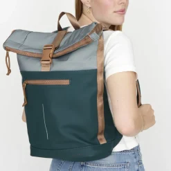 New Rebels Ferron New York Rolltop Rucksack 16L Petrol