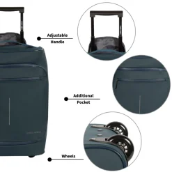 New Rebels Harper Laredo Marineblau 29L On Board Trolley Wasserabweisend