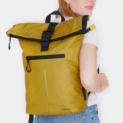 New Rebels Hugo New York 17L Wasserdicht Rolltop Rucksack Occur Gelb