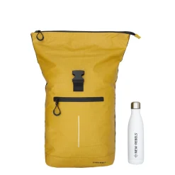 New Rebels Hugo New York 17L Wasserdicht Rolltop Rucksack Occur Gelb