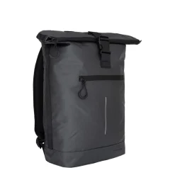 New Rebels Hugo New York 17L Wasserdichter Rolltop-Rucksack Schwarz