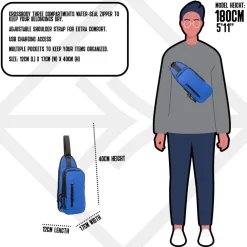 New Rebels Mart - Fargo Crossbody Tasche Kobaltblau