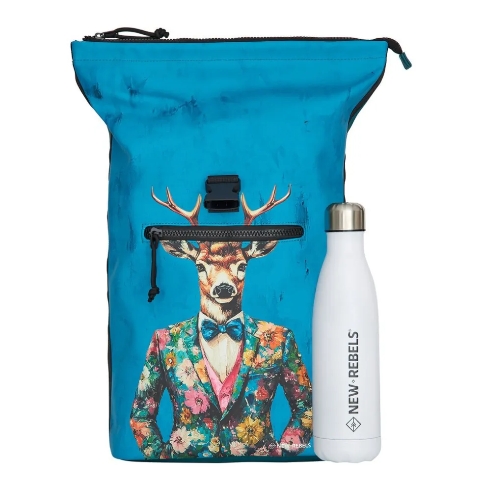 New Rebels Mart Art - New York Dressed Deer Rolltop Backpack 16L