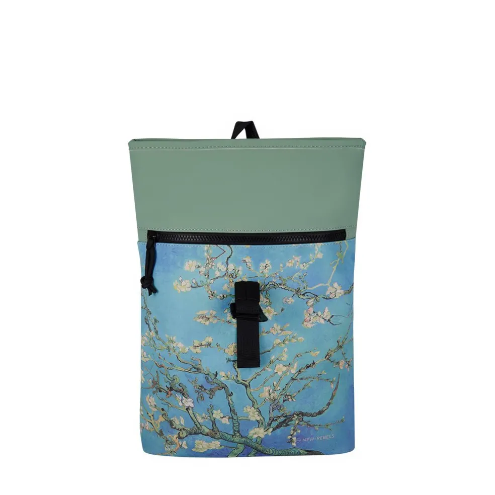 New Rebels Mart Art Los Angeles Mandelblüte Small 7L Rucksack Rolltop Wasserabweisend