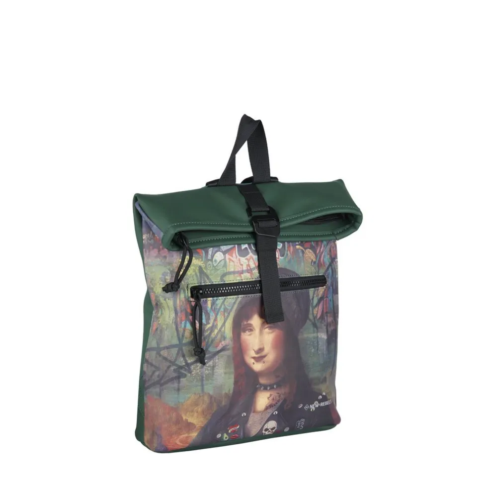 New Rebels Mart Art Los Angeles Mona Lisa Small 7L Rucksack Rolltop Wasserabweisend