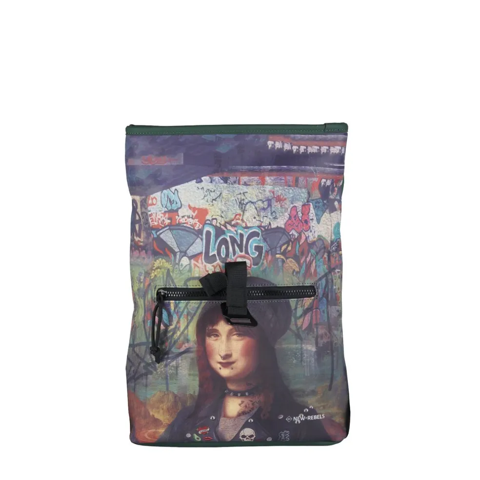 New Rebels Mart Art Los Angeles Mona Lisa Small 7L Rucksack Rolltop Wasserabweisend