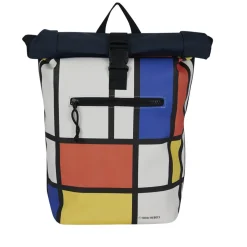 New Rebels Mart Art New York Mondrian 21L Rucksack Rolltop Wasserabweisend Laptop 15.6
