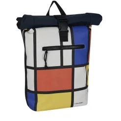 New Rebels Mart Art New York Mondrian 21L Rucksack Rolltop Wasserabweisend Laptop 15.6