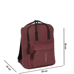 New Rebels Mart Chicago Burgundy 17L Rucksack Wasserabweisend Laptop 13