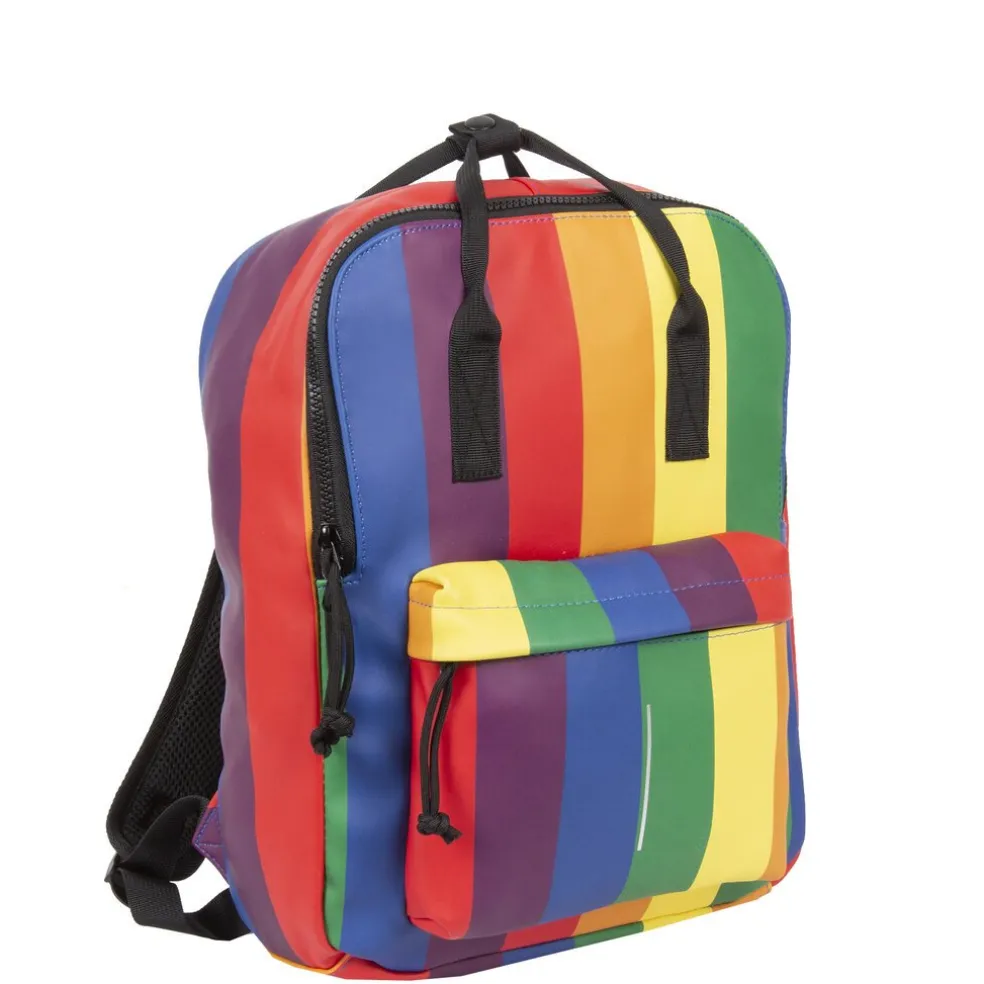 New Rebels Mart Chicago 18L Regenbogen Rucksack Wasserabweisend Laptop 13"