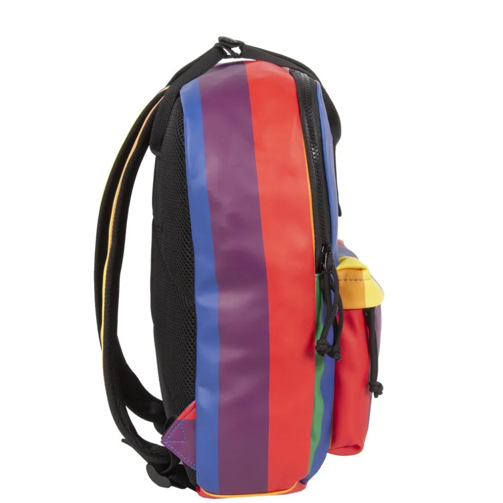 New Rebels Mart Chicago 18L Regenbogen Rucksack Wasserabweisend Laptop 13"