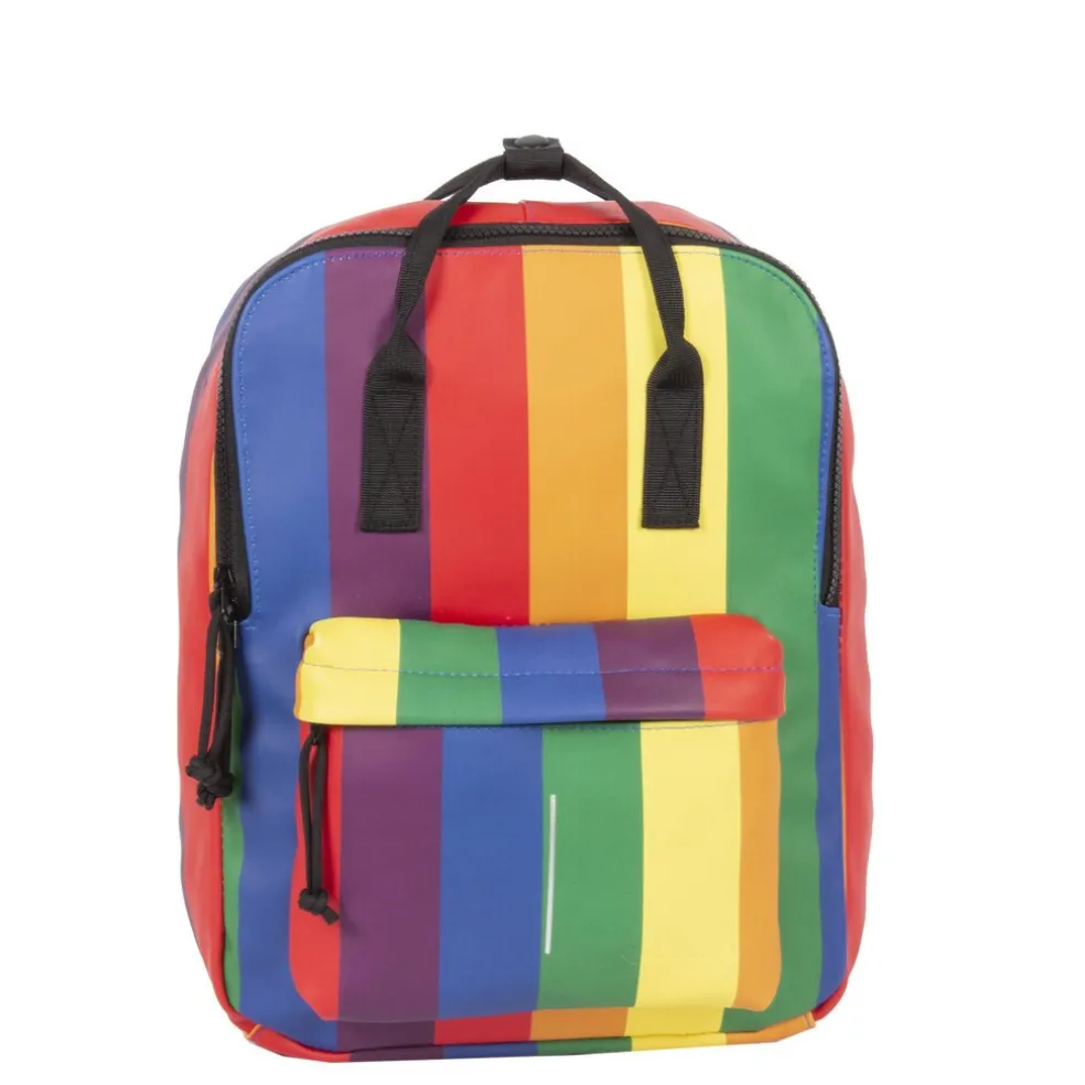 New Rebels Mart Chicago 18L Regenbogen Rucksack Wasserabweisend Laptop 13"