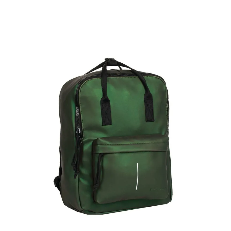 New Rebels Mart Chicago Metallic Grün 17L Rucksack Wasserabweisend Laptop 13"