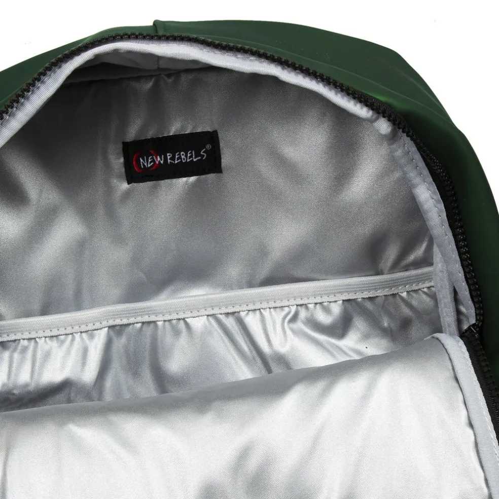 New Rebels Mart Chicago Metallic Grün 17L Rucksack Wasserabweisend Laptop 13"