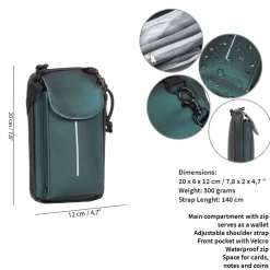 New Rebels Mart Cincinnati Metallic Grün Handytasche Wasserabweisend