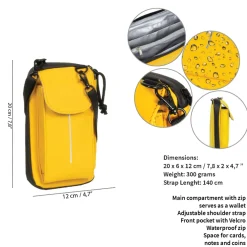 New Rebels Mart Cincinnati Gelb Handytasche Wasserabweisend