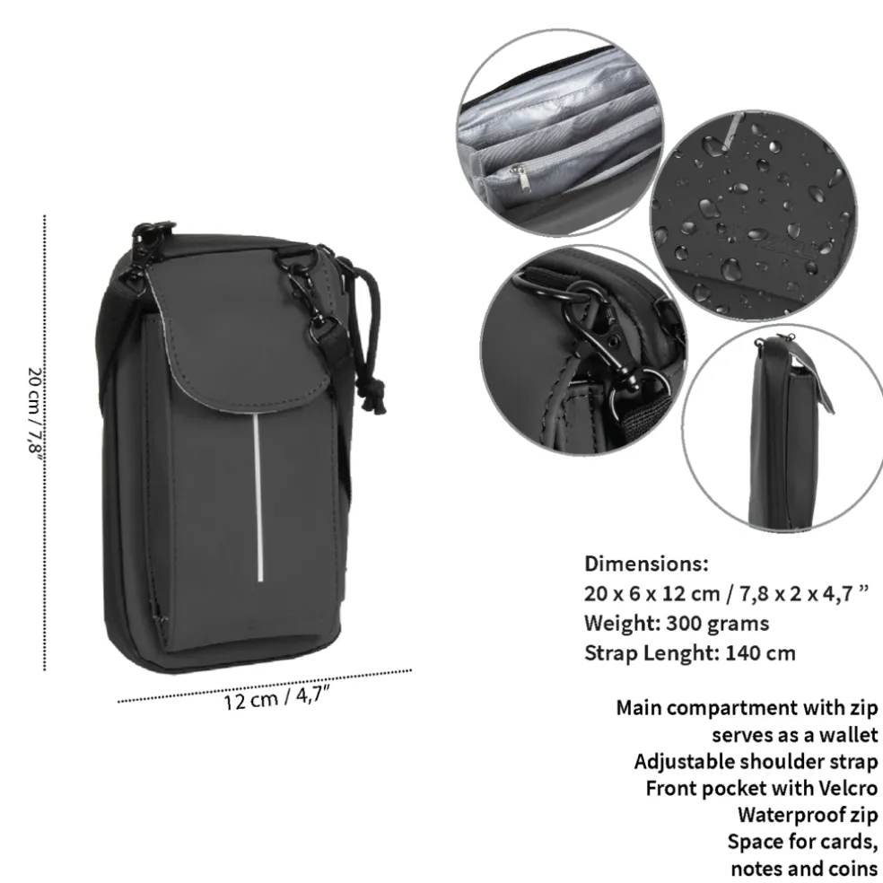 New Rebels Mart Cincinnati Schwarz Handytasche Wasserabweisend