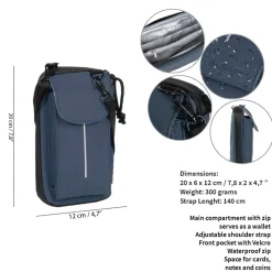 New Rebels Mart Cincinnati Marineblau Handytasche Wasserabweisend