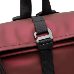 New Rebels Mart Los Angeles Metallic Burgundy 7L Rolltop Rucksack Wasserabweisend