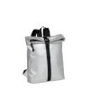 New Rebels Mart Los Angeles Metallic Silber 7L Rolltop Rucksack Wasserabweisend