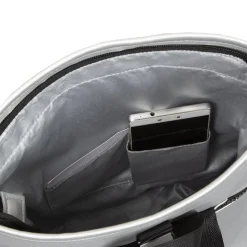 New Rebels Mart Los Angeles Metallic Silber 7L Rolltop Rucksack Wasserabweisend