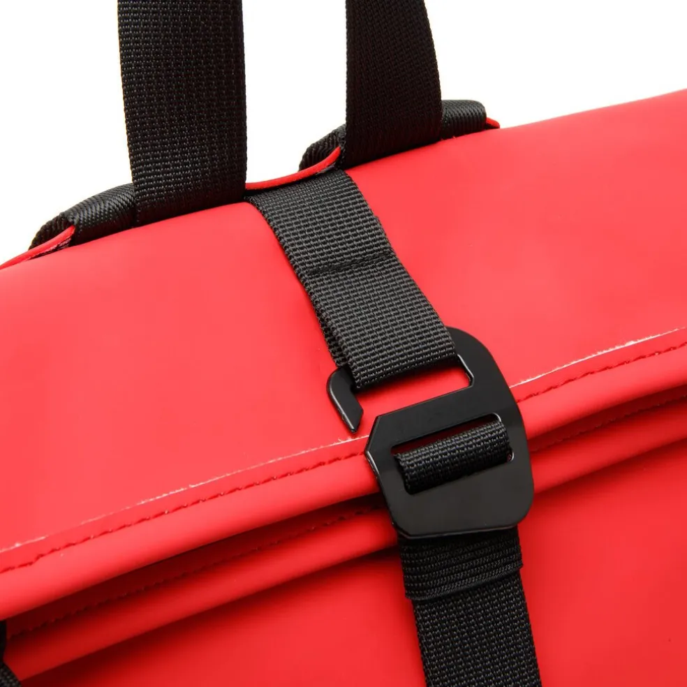 New Rebels Mart Los Angeles Rot 7 Liter Rucksack Rolltop Wasserabweisend