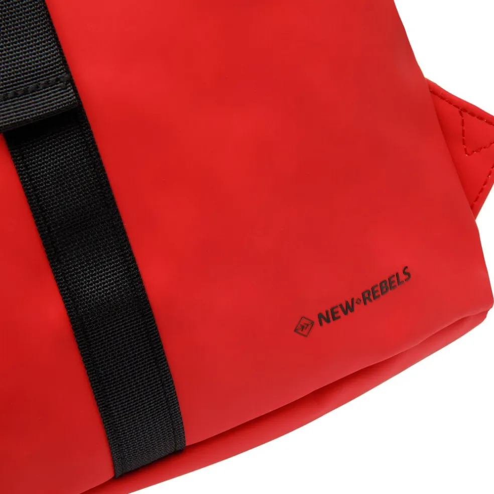 New Rebels Mart Los Angeles Rot 7 Liter Rucksack Rolltop Wasserabweisend