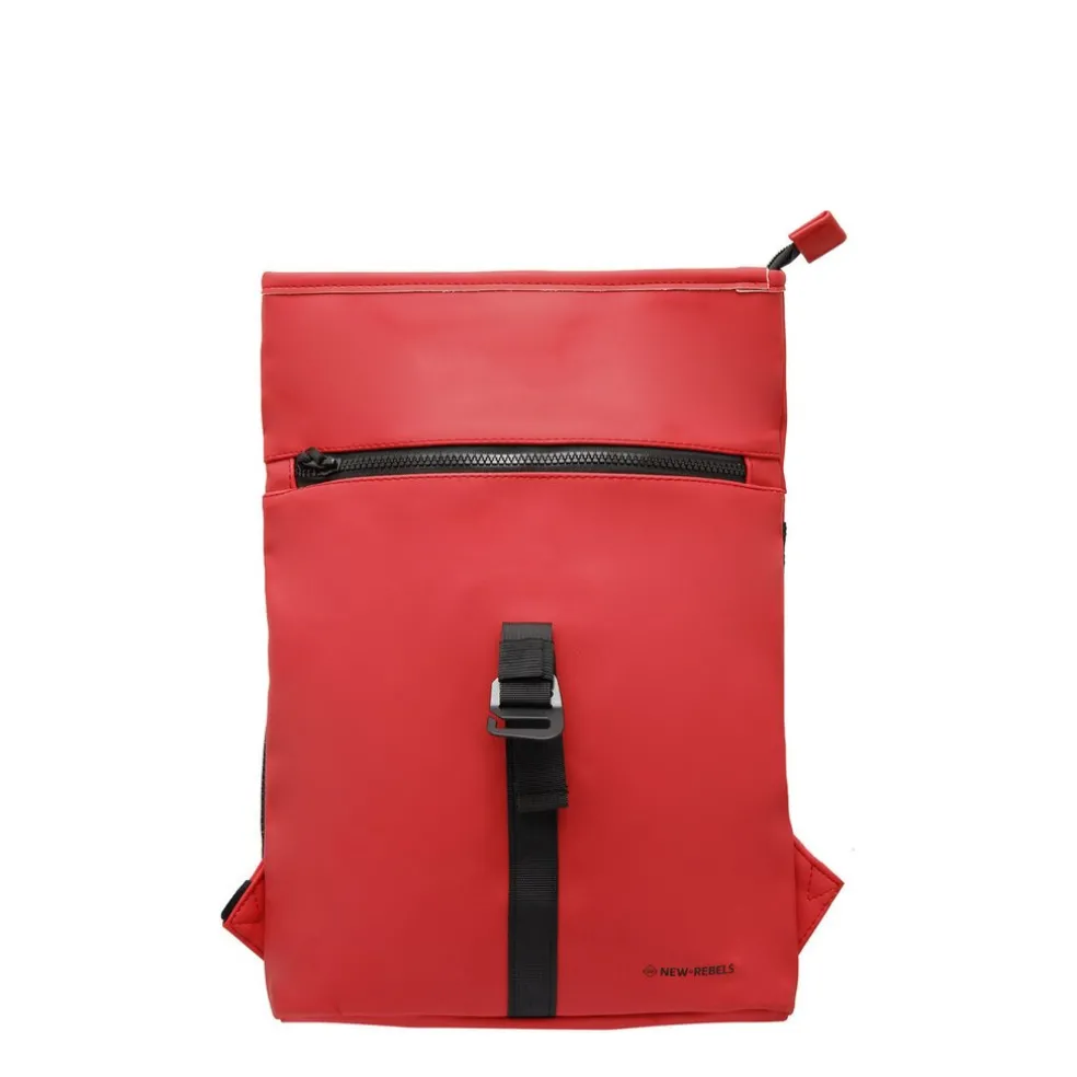 New Rebels Mart Los Angeles Rot 7 Liter Rucksack Rolltop Wasserabweisend